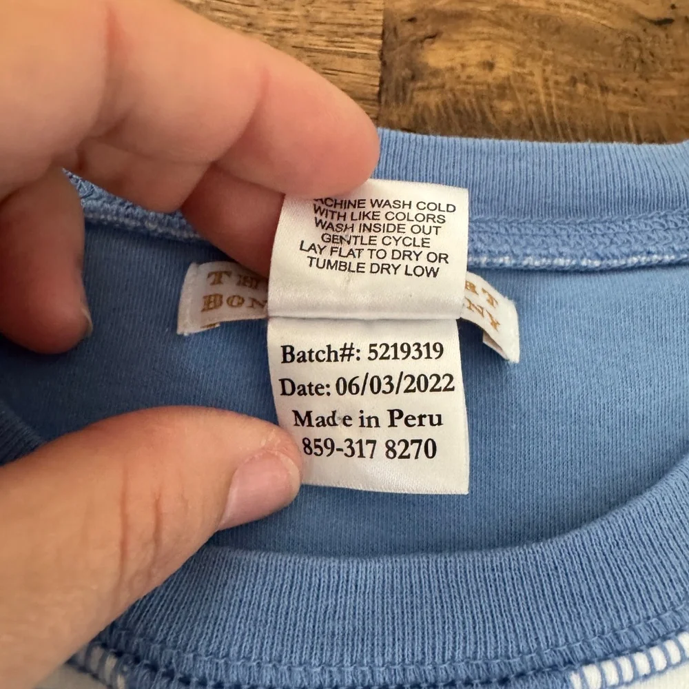 The‎ Beaufort Bonnet Company Cassidy Comfy Crewneck Blue Striped Kids Size 14 E